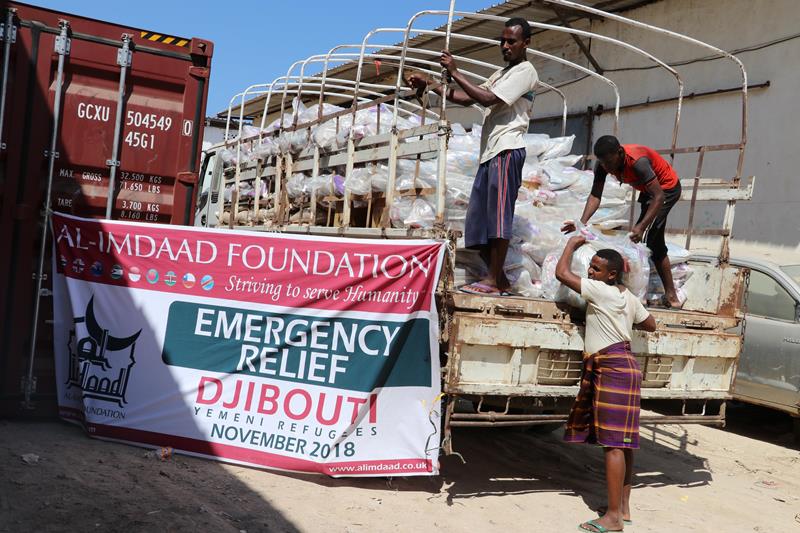 The Al-Imdaad Foundation was able to address this situation by partnering with a local NGO in Djibouti to ensure food aid and hygiene items were distributed in camps